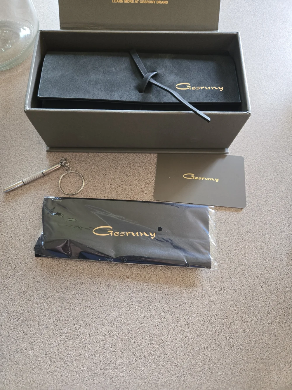 Gesruny Tortoiseshell Square Sunglasses - Brown Lenses